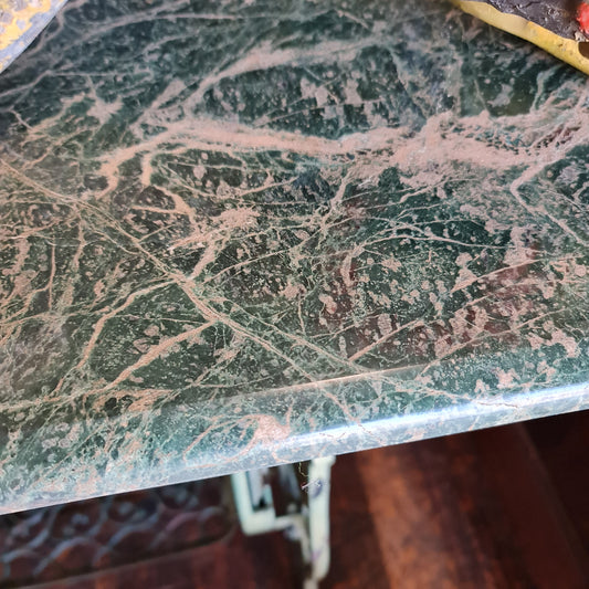 Antique Sewing Macine Base with Marble Top for your Garden Kitchen or Conservatory