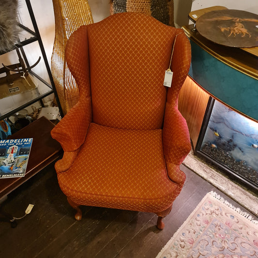 Wingback Fabric Upholstered Armchair