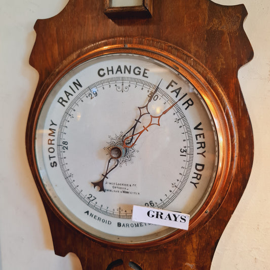 Antique Barometer with Thermometer by James Lucking England Victorian