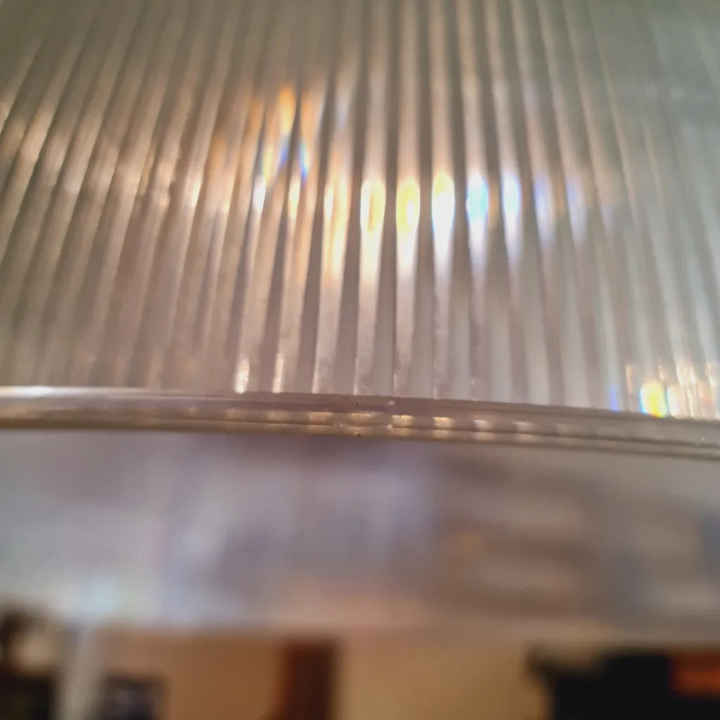 Retro Domed Acrylic Light Fitting of Clear Transparent Resin