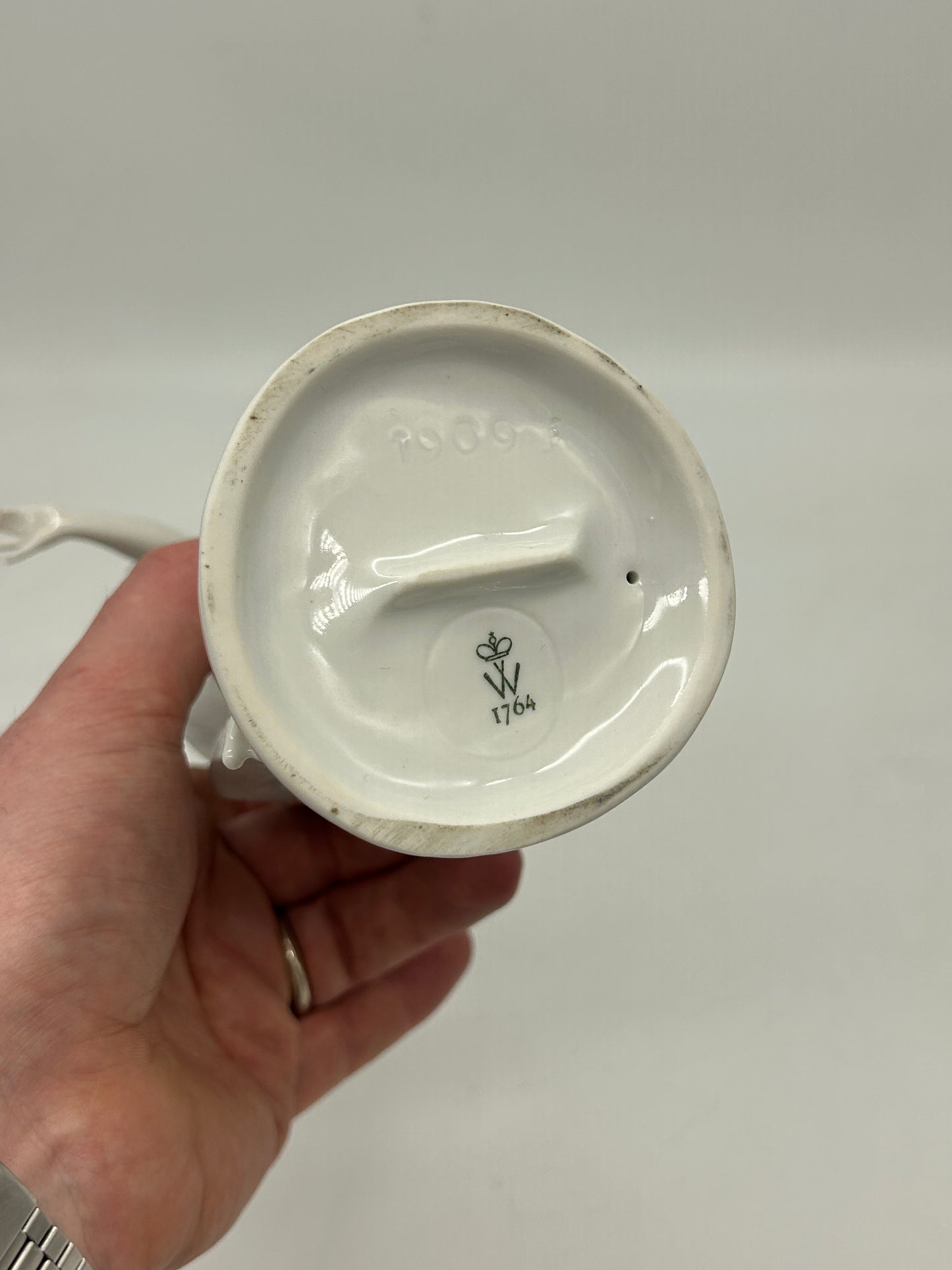 Wallendorf Porcelain Figurine with Birds – Crown W 1764 Mark