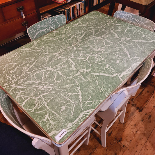 Retro Kitchen Table and Six 6 Chairs 1950 Formica