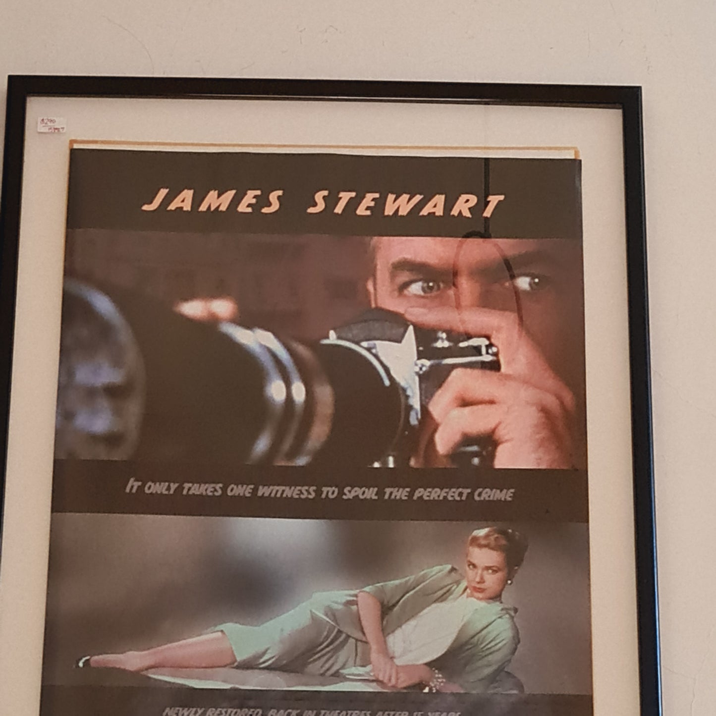 Framed poster of Rear Window Film by Alfred Hitchcock