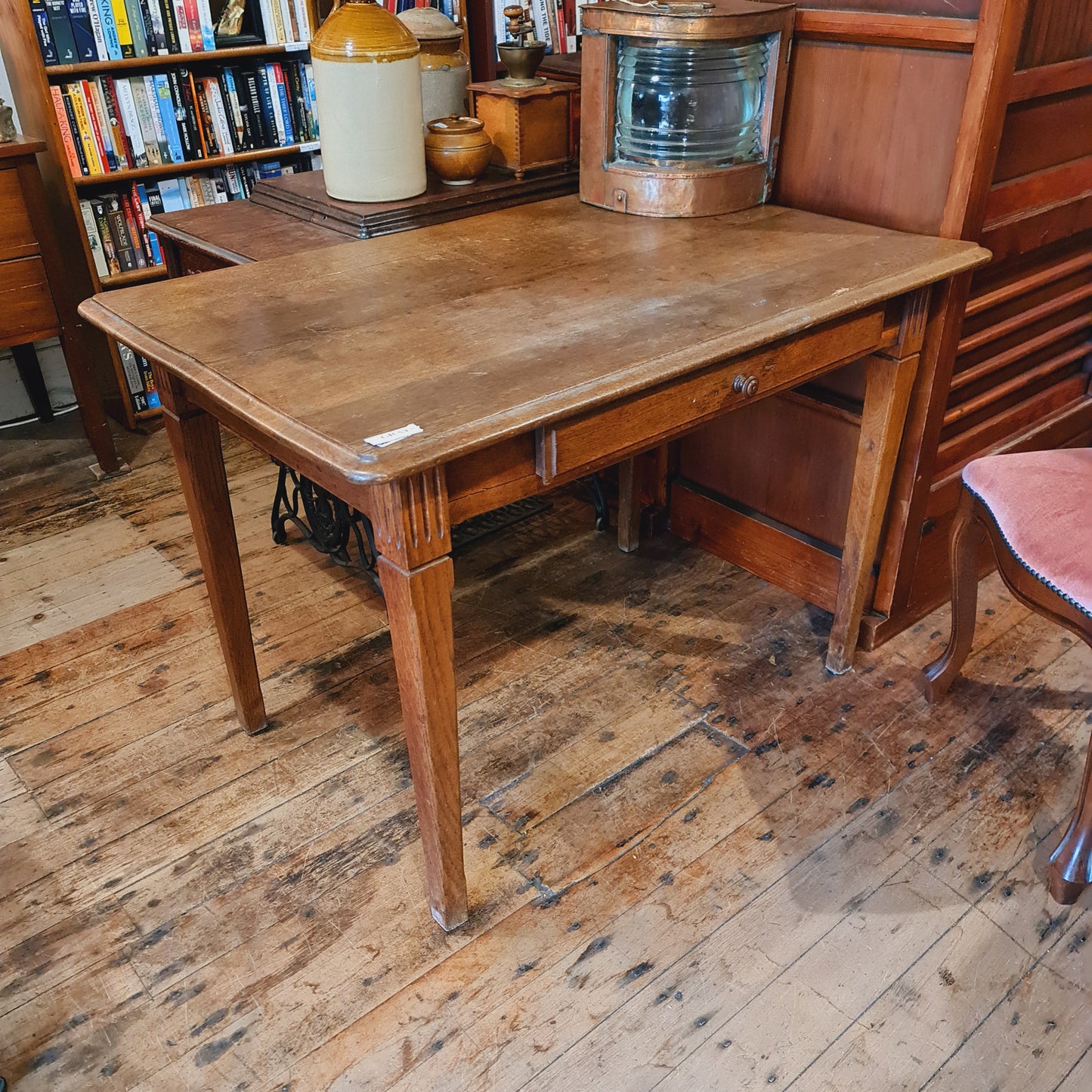 Oak Desk Compact for Home Office Antique