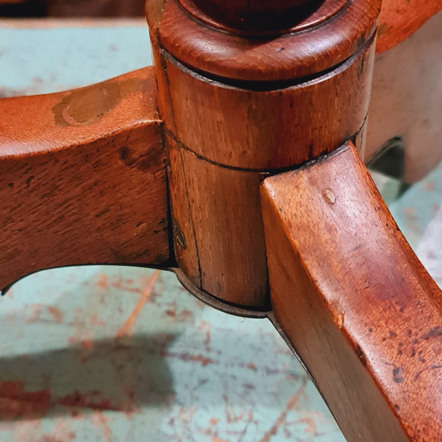 Antique Wine Table with Shaped Top