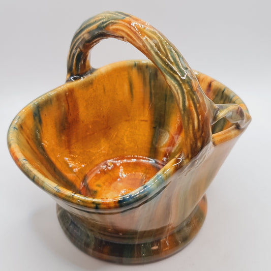 John Campbell Pottery Basket Australian Pottery