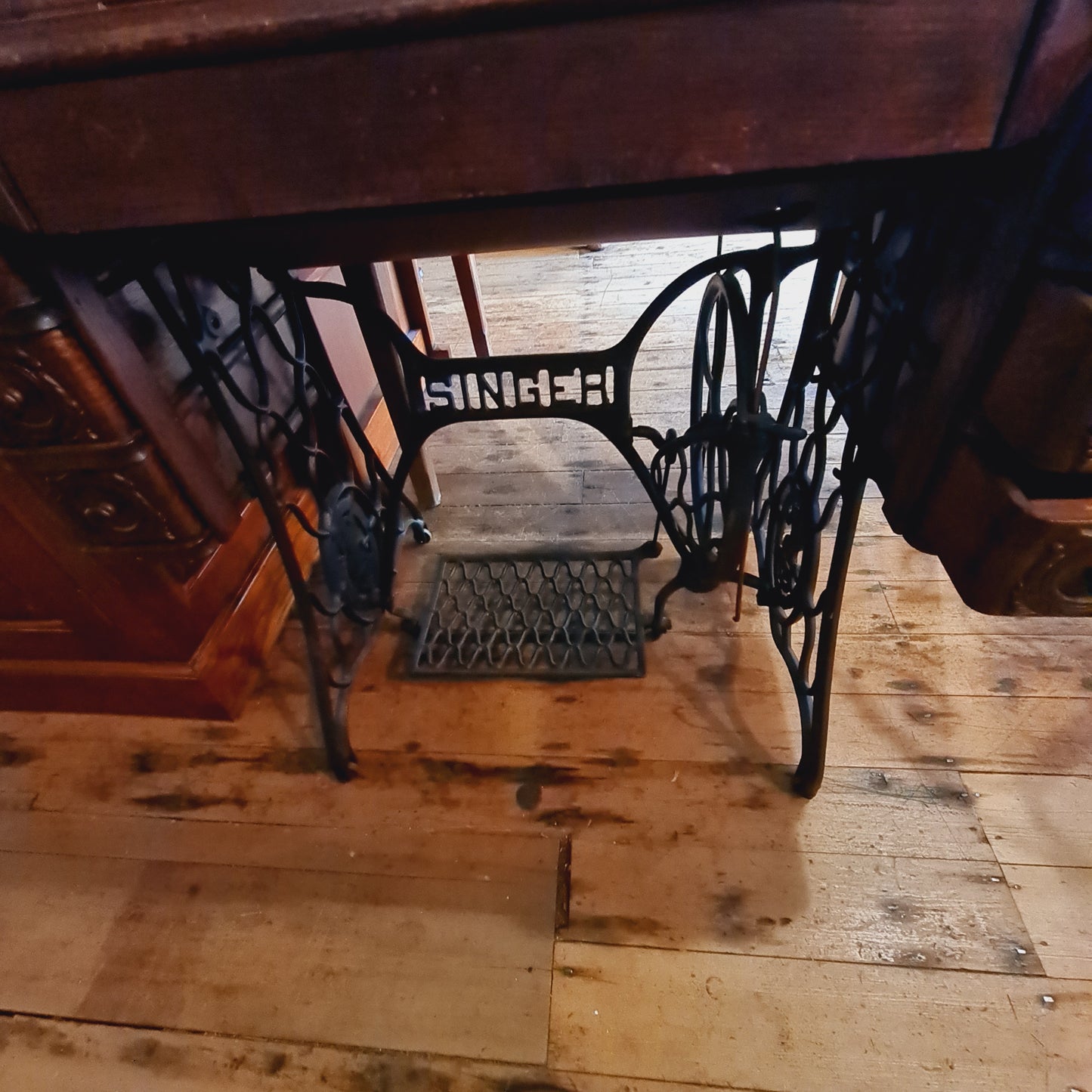 Singer Treddle Sewing Machine with Iron Frame