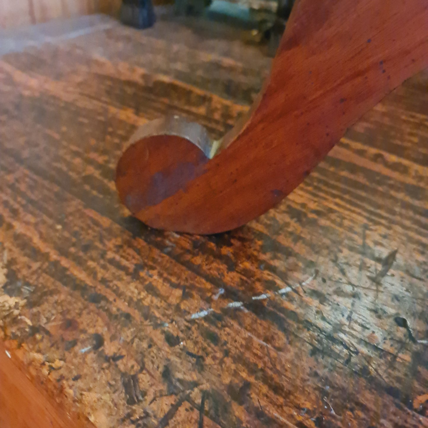 Round Antique Wine Table on a Tripod Base
