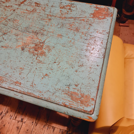 Compact Rustic Dining Table for Kitchen Desk with Drawer