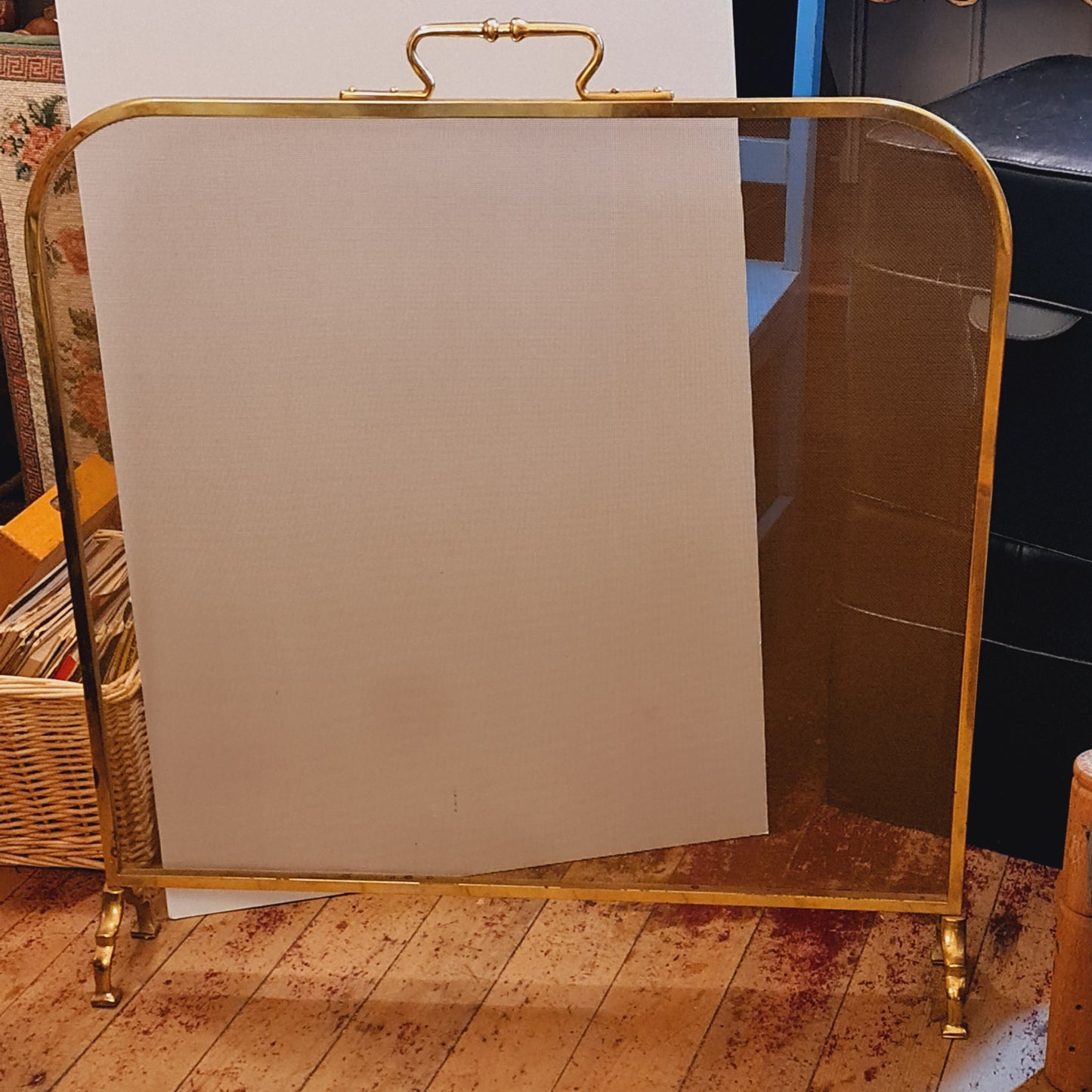 Spark Screen Firetools Accessories Brass Flat Antique Style