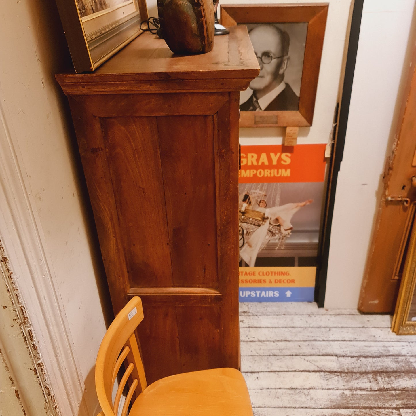 Rustic cabinet with Painted Doors and Shelving