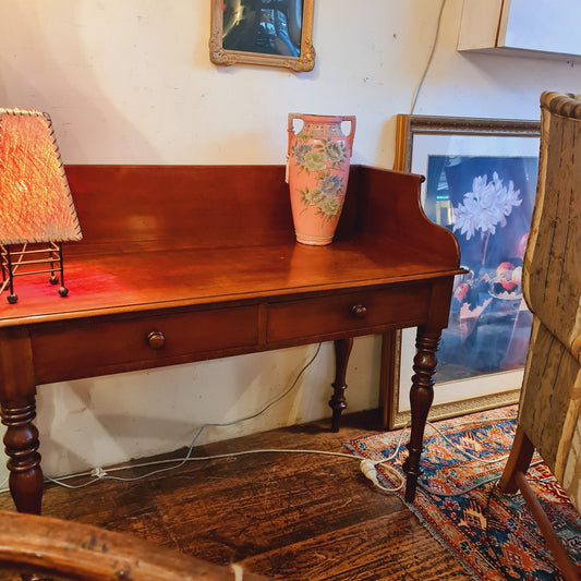 Antique Cedar Desk with Gallery
