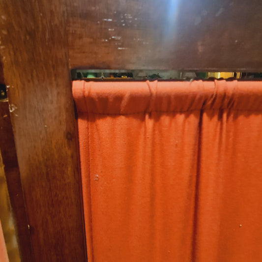 Folding Three Panel Fabric Screen with Wooden Frame