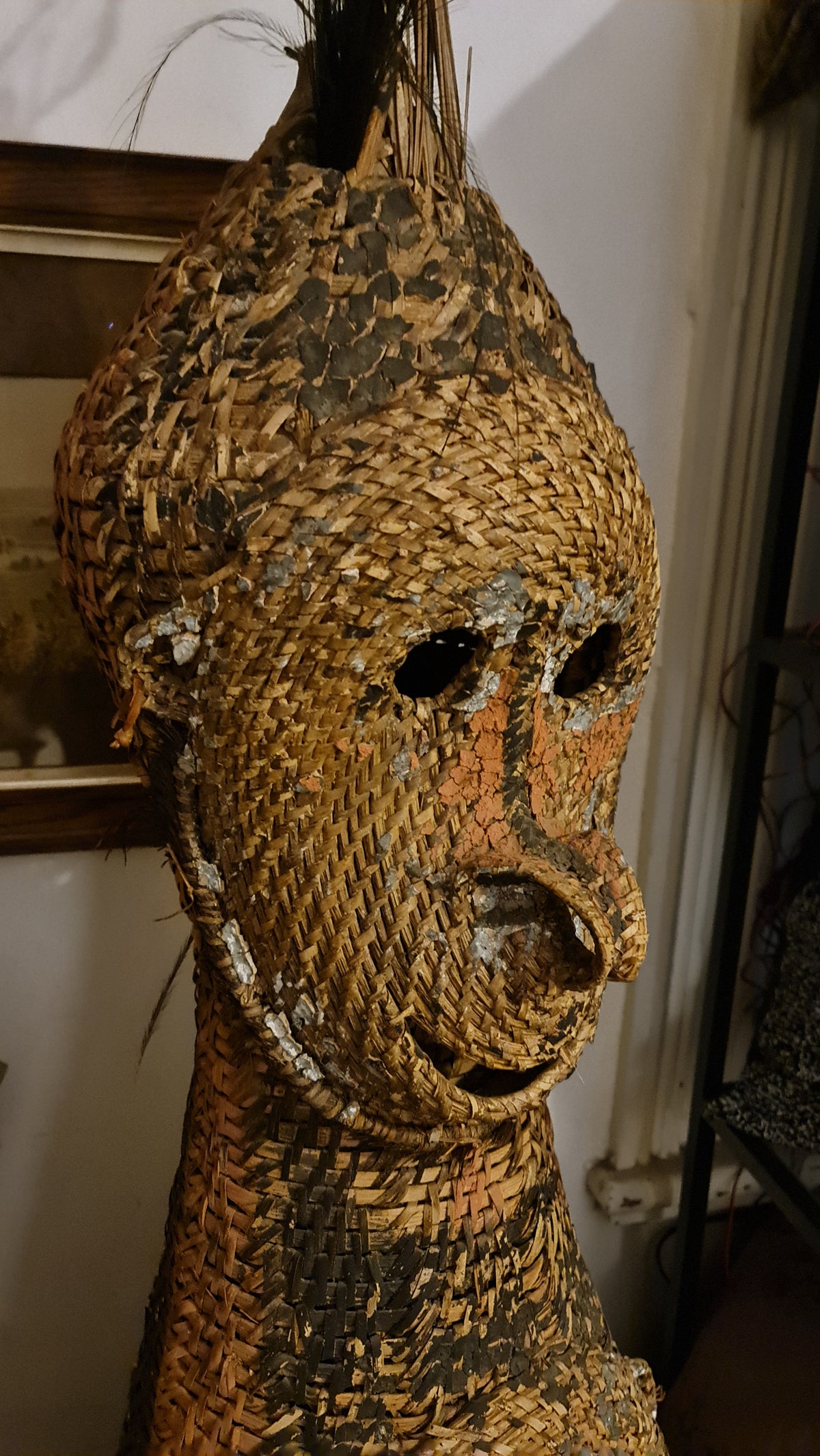 Life Size Woven PNG Headress Ceremonial Figure