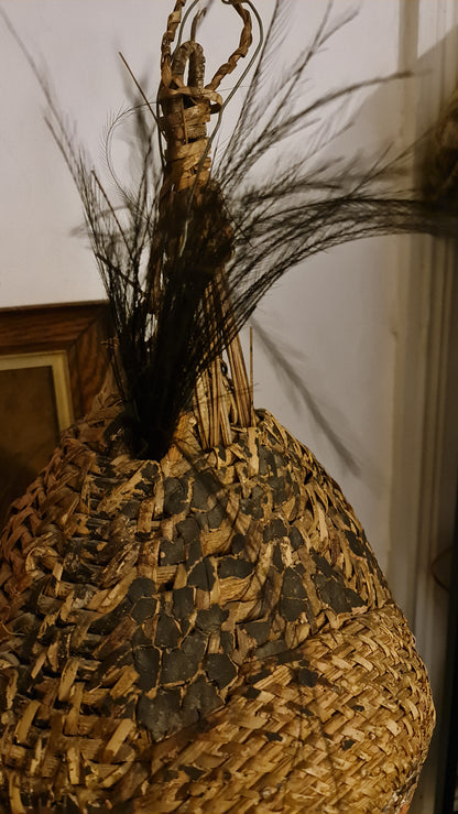 Life Size Woven PNG Headress Ceremonial Figure