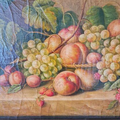 Gilt Framed Picture in the Antique Style with a Carved Frame