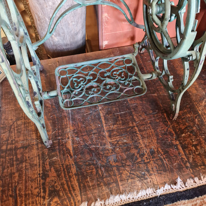 Antique Sewing Macine Base with Marble Top for your Garden Kitchen or Conservatory