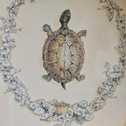 Print of Turtle in Gilt Frame Antique Style
