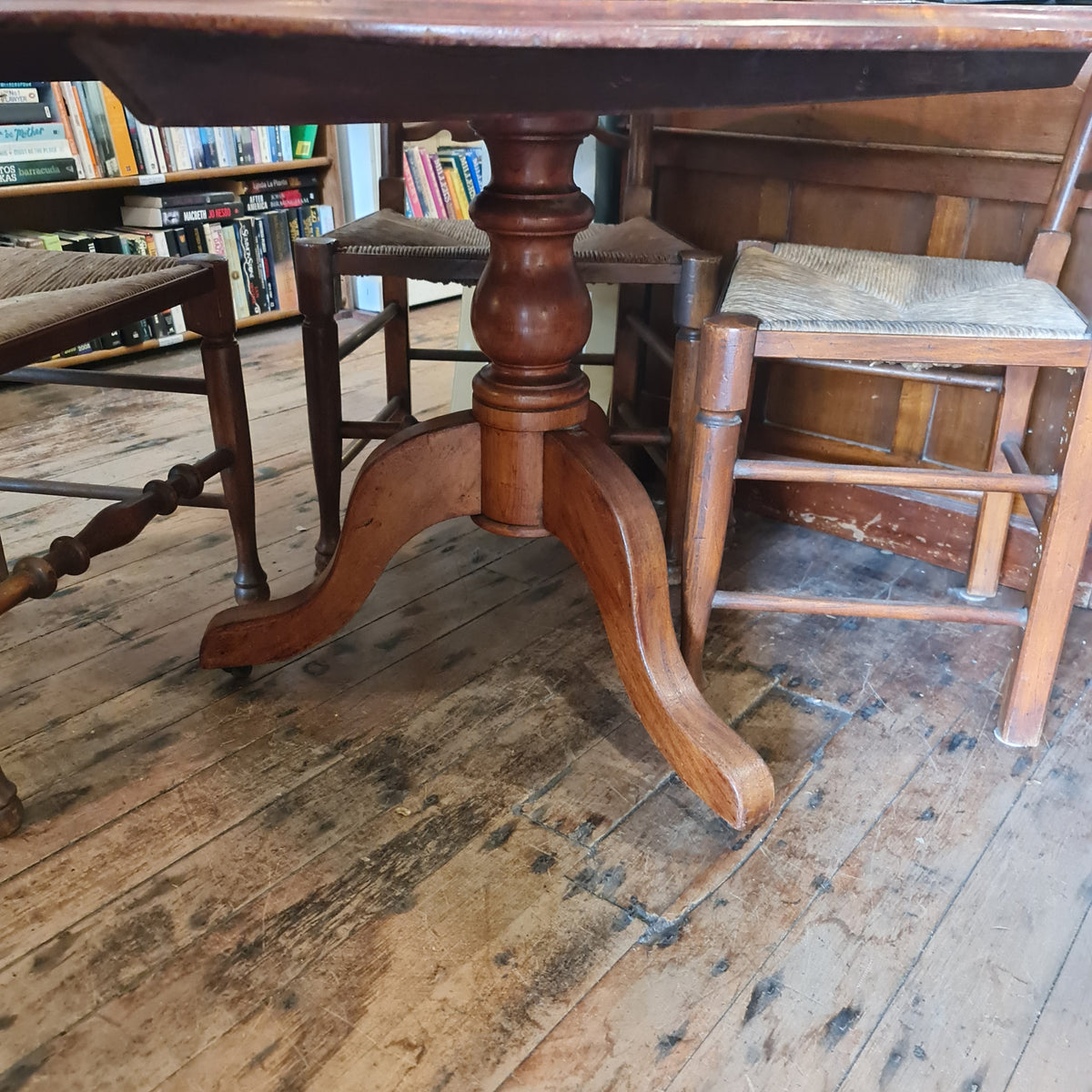 Round Tilt Top Table in Cedar Australian Antique