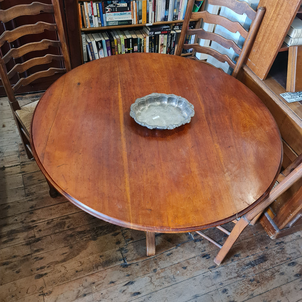 Round Tilt Top Table in Cedar Australian Antique