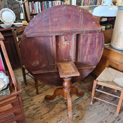 Round Tilt Top Table in Cedar Australian Antique