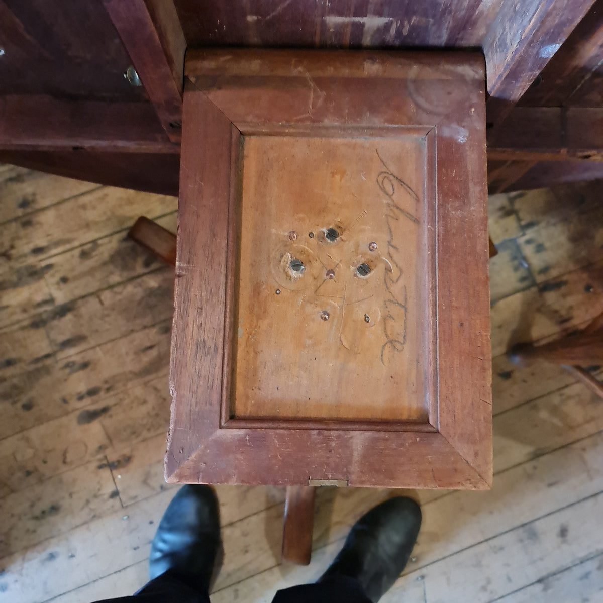 Round Tilt Top Table in Cedar Australian Antique