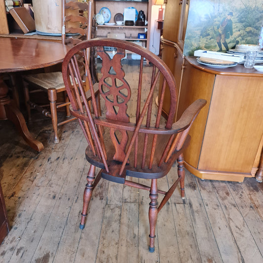 Chair Colonial Antique Windsor Back Arms Armchair