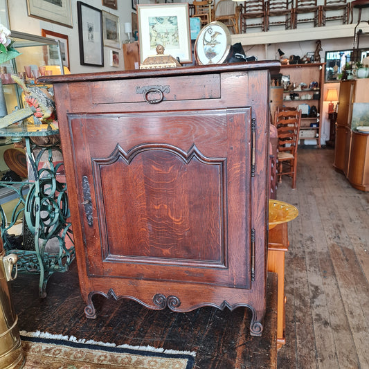 French Jam or Pantry Cabinet Antique Oak Linen