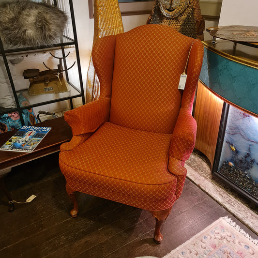Wingback Fabric Upholstered Armchair