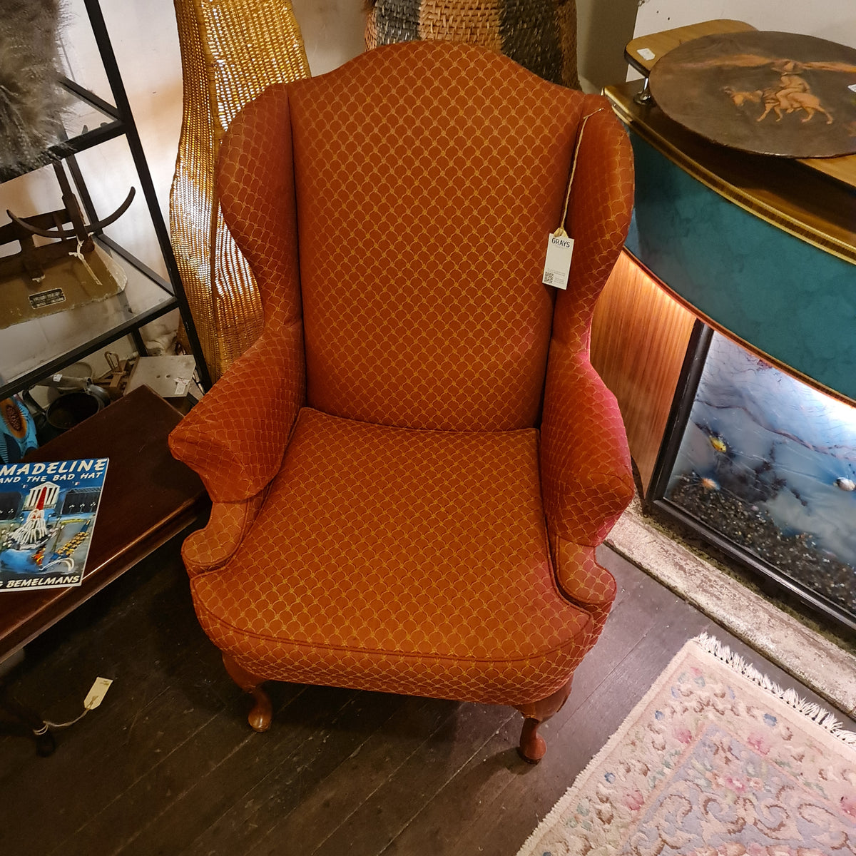 Wingback Fabric Upholstered Armchair
