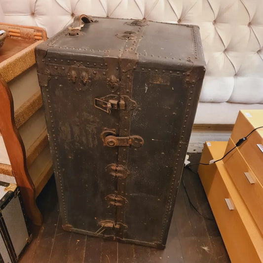 Cabin Trunk Fitted Railway Ship Shipping Liner Antique Vintage Reduced