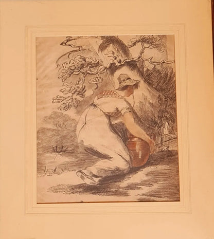 Drawing Sketch Farm Picture Original George Morland England Original