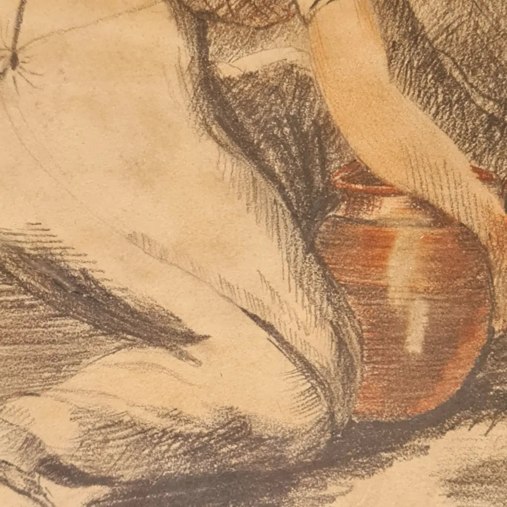 Drawing Sketch Farm Picture Original George Morland England Original
