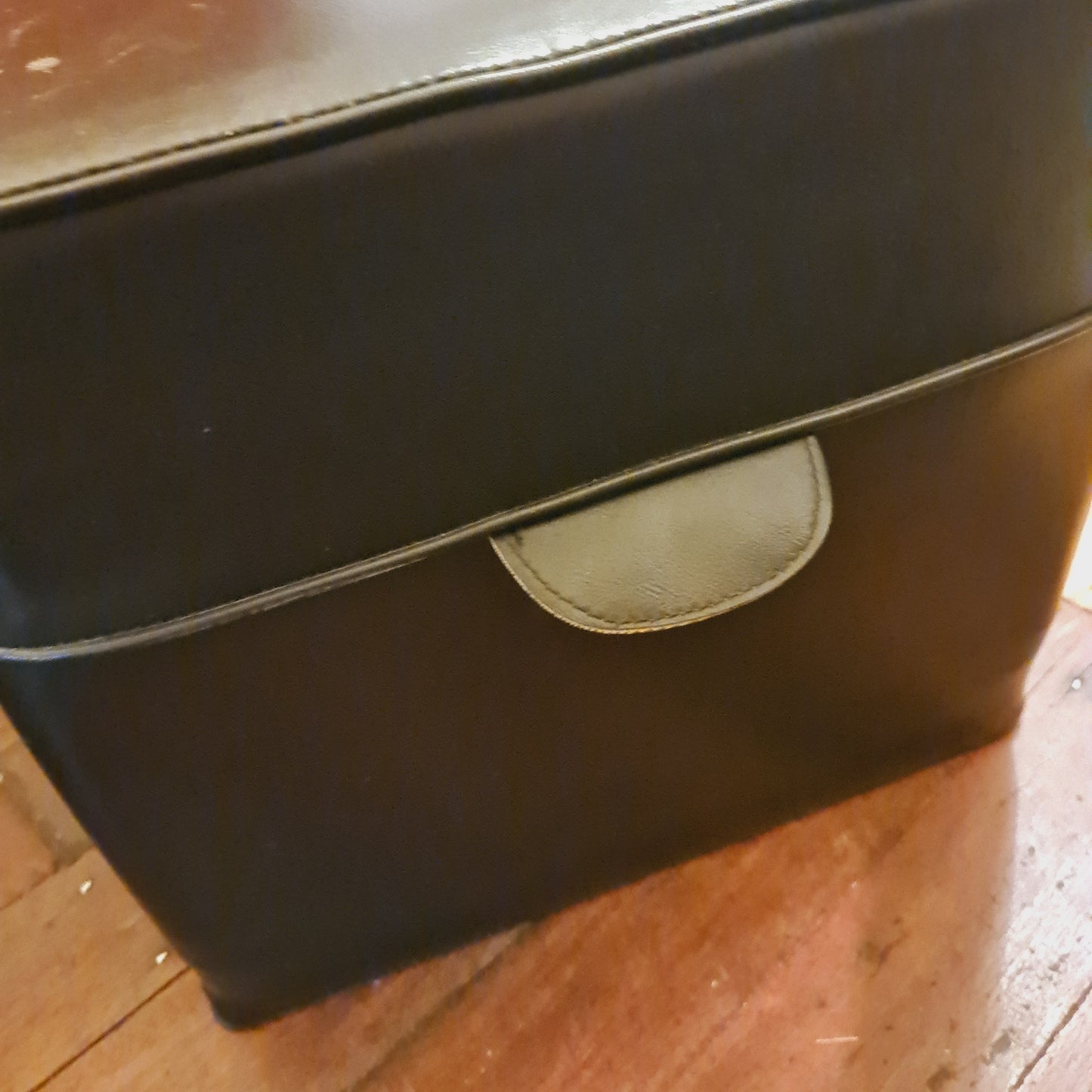 Vinyl Stool Footrest Pouffe Footstool 60's Vintage
