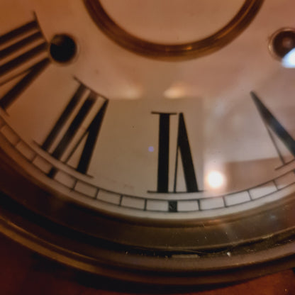 Clock Wall Wood Framed Antique
