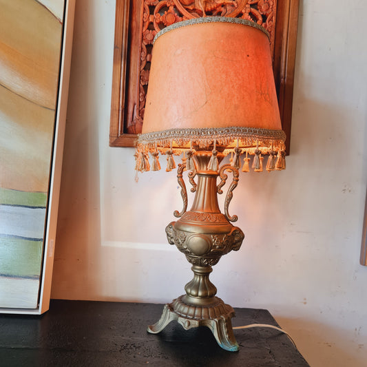 Table Lamp Brass Gold Gilt Vintage