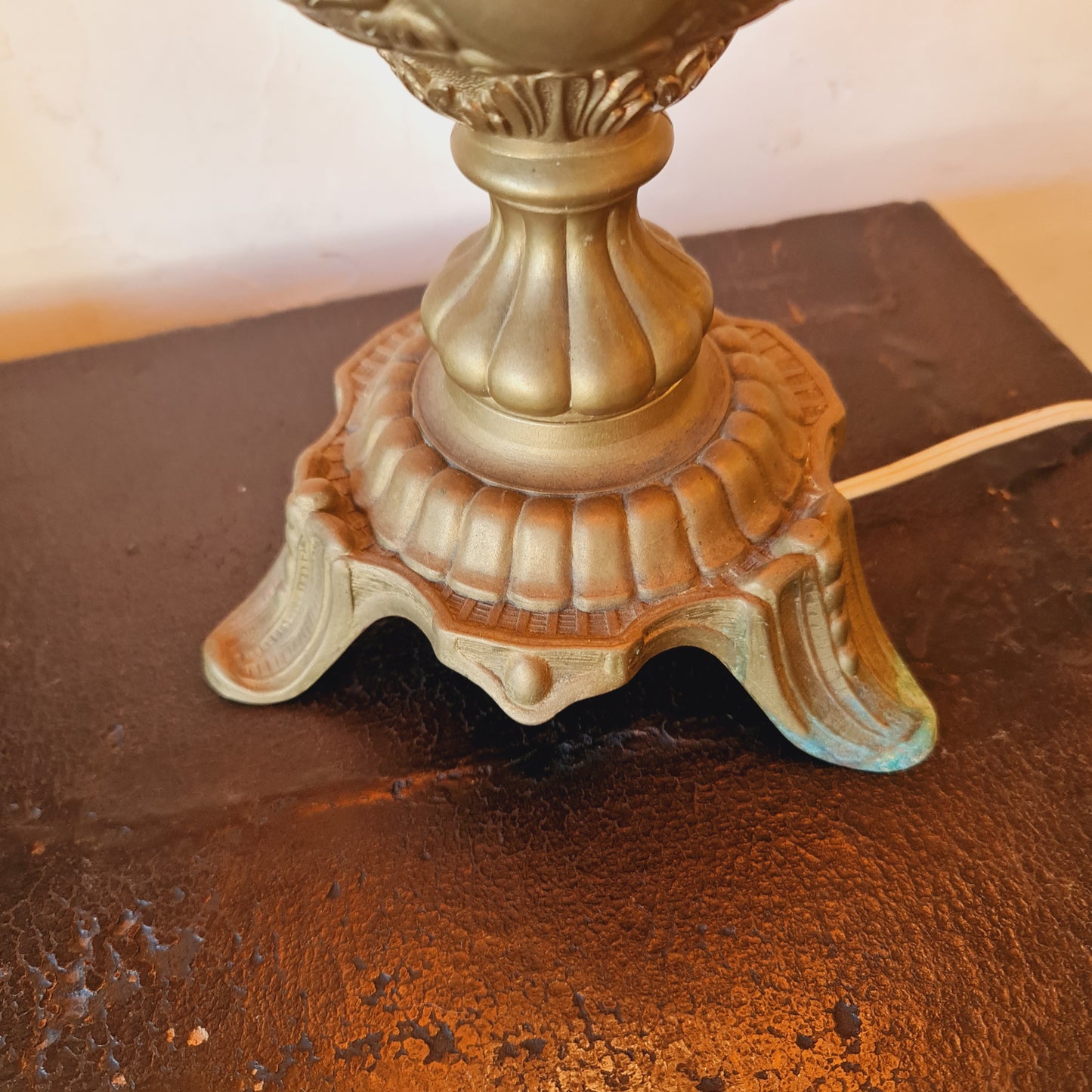 Table Lamp Brass Gold Gilt Vintage