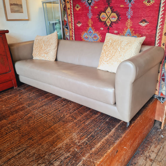 Couch Sofa Bed Leather Settee