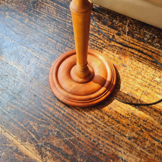 Vintage Standard Lamp — 1960s Style with Timber Finish