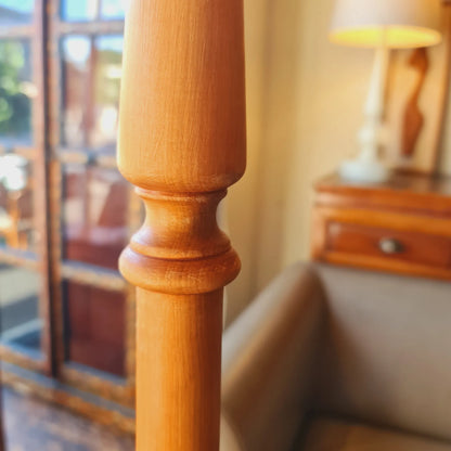 Vintage Standard Lamp — 1960s Style with Timber Finish