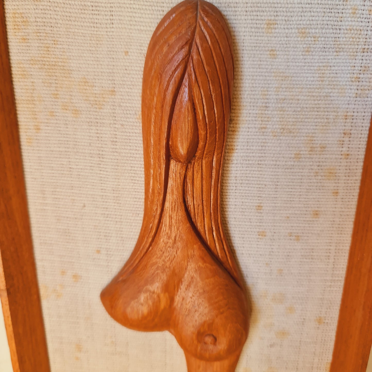Teak Artwork Vintage Nude 1960