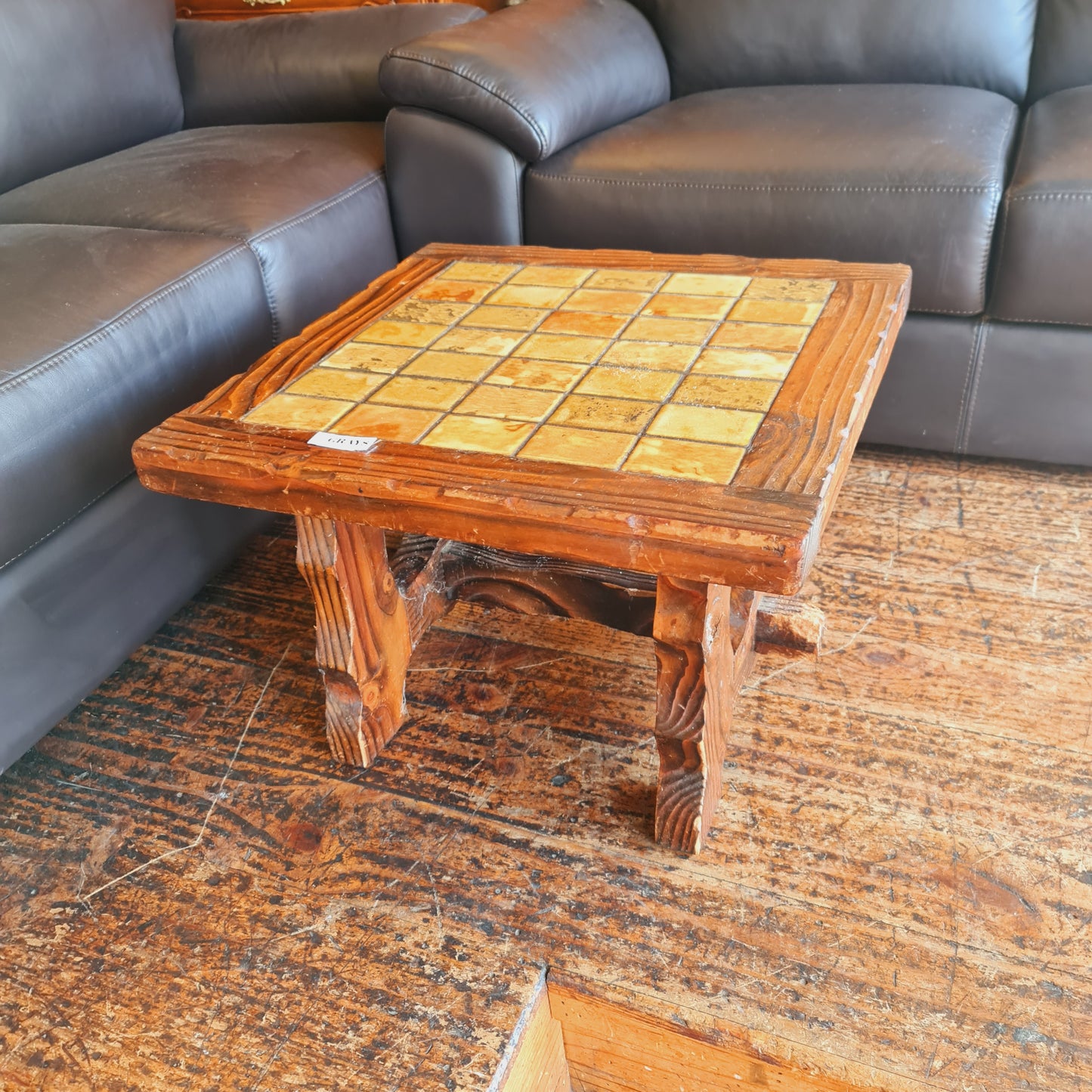 Coffee Table Tile Top Vintage