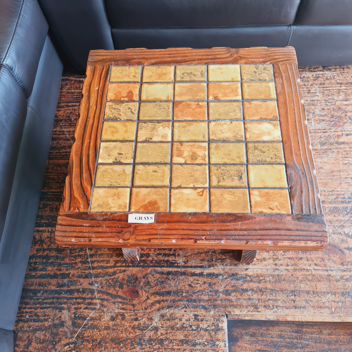 Coffee Table Tile Top Vintage