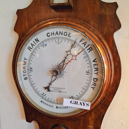 Antique Barometer with Thermometer by James Lucking England Victorian