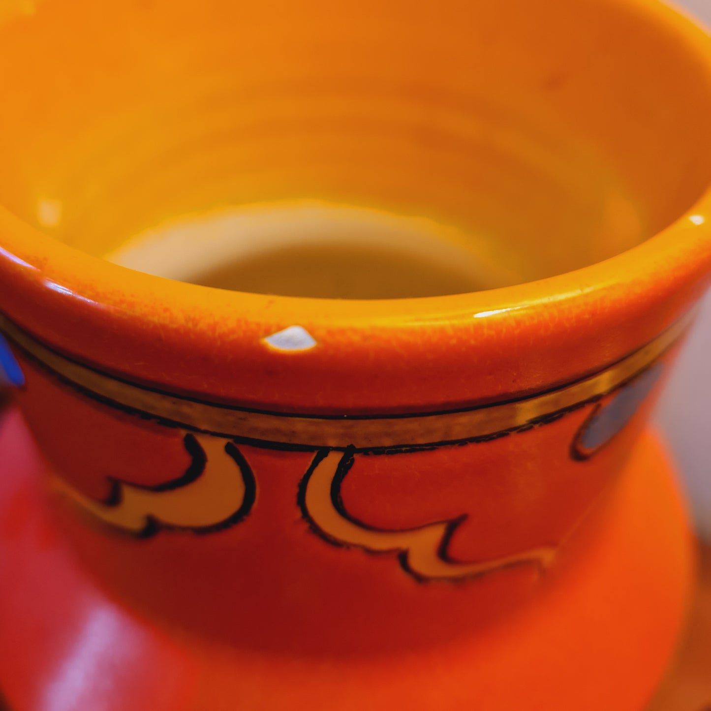 An Orange Retro Style Vase