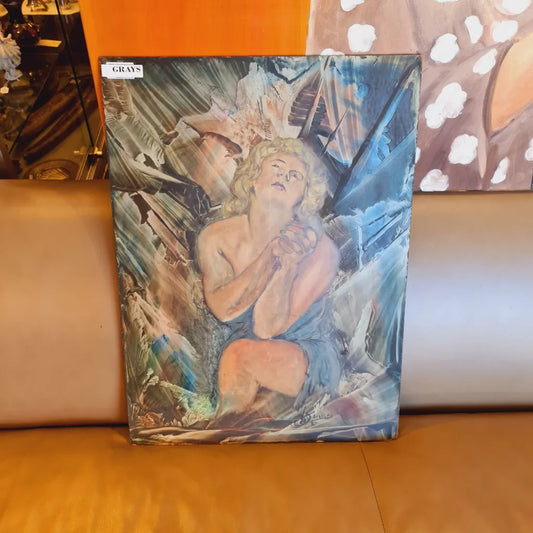 Painting of Nude Female an Original Work on Masonite