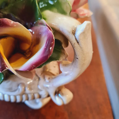 Genuine Italian Capodimonte Ceramic Flower Arrangement