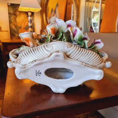 Genuine Italian Capodimonte Ceramic Flower Arrangement