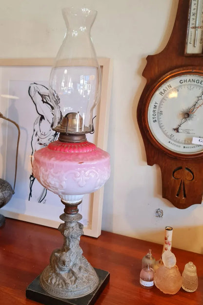 Antique Paraffin Lamp in the Banquet Style