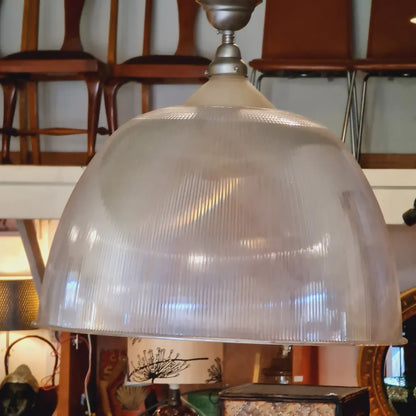 Retro Domed Acrylic Light Fitting of Clear Transparent Resin